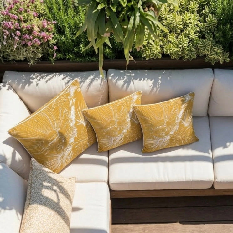 COJINES BOHO CHIC AMARILLO 55X55 CMS